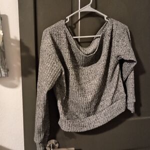 Gray Women's Off Shoulder Top